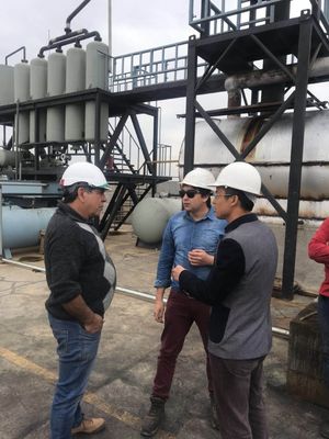 Q245R Caldaia in acciaio 25KW Purificatore di olio di scarto per il processo di rigenerazione