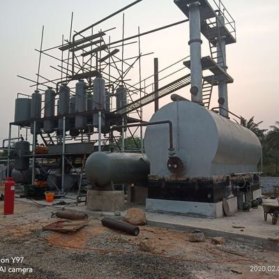 Apparecchiature di distillazione a vuoto per la raffinazione dell'olio di pneumatici in olio base diesel