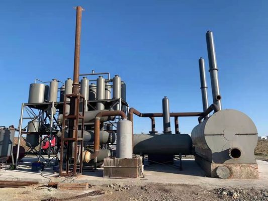Dimensione ospitante D1200*3000 mm Rafineria di olio di motore a piccola scala per il riciclaggio del gasolio