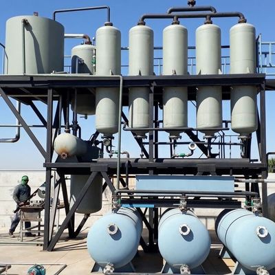Sistema di raffinazione dell'olio usato per il riciclaggio di olio nero per motori