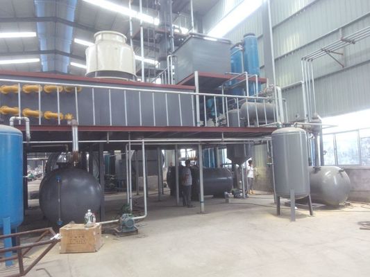 Sistema di raffinazione dell'olio usato per il riciclaggio di olio nero per motori