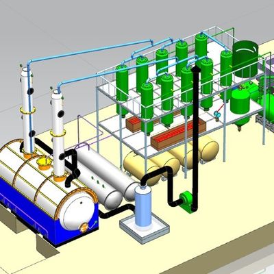 Olio combustibile di grado 8-10 tonnellate Capacità Olio greggio di scarto che circola nella macchina di distillazione diesel in 24 ore