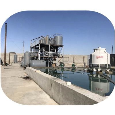 Impianto di distillazione di olio di pirolisi per la trasformazione di pneumatici vecchi e di plastica in carburante diesel