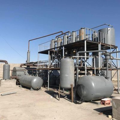 Impianto di distillazione di olio di pirolisi per la trasformazione di pneumatici vecchi e di plastica in carburante diesel