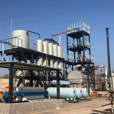 Metodo di riscaldamento riscaldamento indiretto pirolisi impianto di distillazione di raffineria di olio di plastica