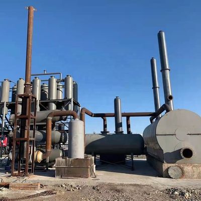 Metodo di riscaldamento riscaldamento indiretto pirolisi impianto di distillazione di raffineria di olio di plastica