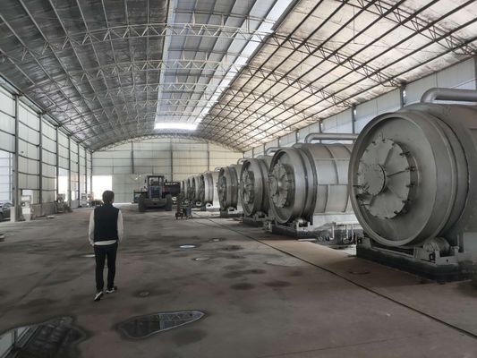 Trasformazione dei rifiuti in petrolio combustibile energia batch macchine di pirolisi rotanti per il riciclaggio