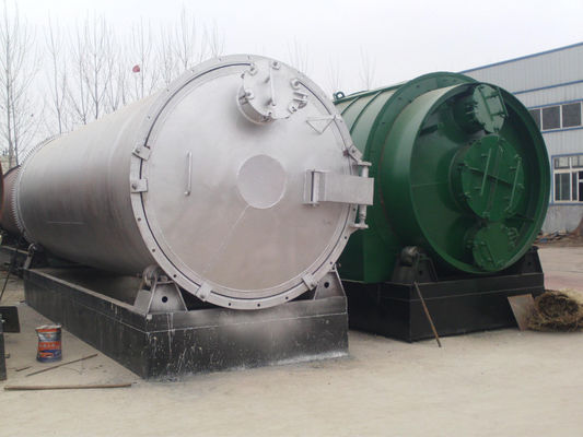 12 tonnellate al giorno Impianto di pirolisi di rifiuti di pneumatici, gomma, plastica per la produzione di energia da combustibile