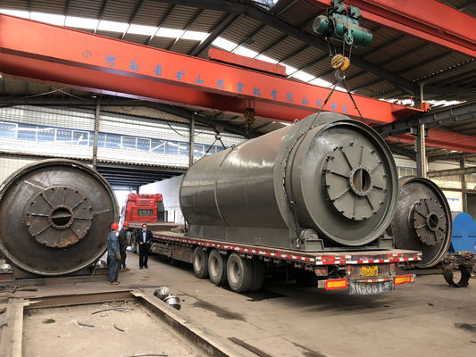Riscaldamento diretto 15 TPD Macchina di pirolisi dell'olio di pneumatici di scarto per il riciclaggio dell'olio 2800mm*7700mm